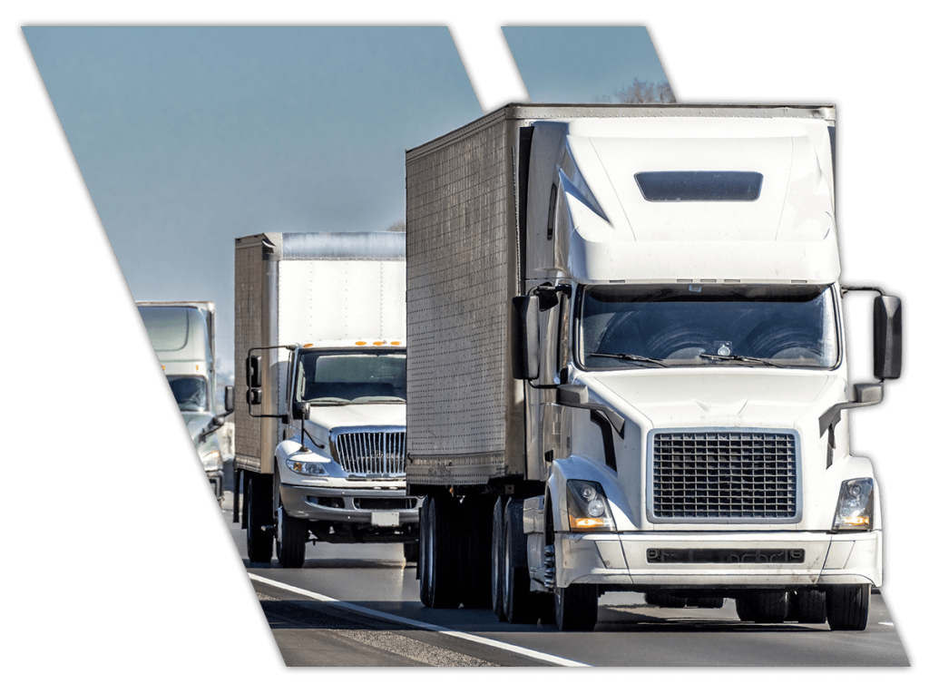 White large trucks on Hammond interstate