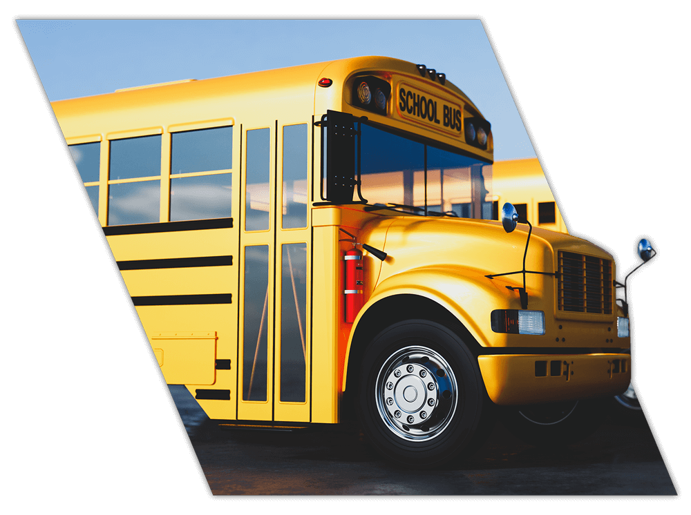 School bus driven by student at louisiana school bus training