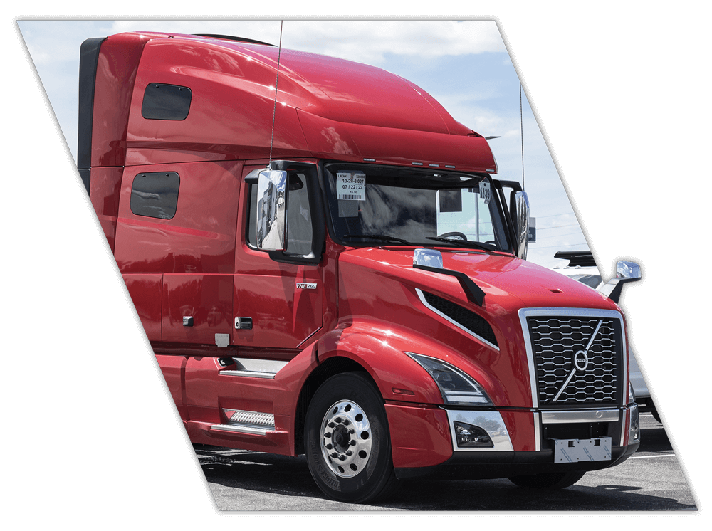 Big rig red truck for fleet driver training in Arkansas